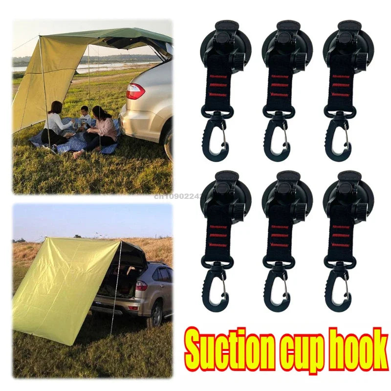 Outdoor Camping Car Tent Suction Cup Buckle Portable Suction Cup Hook Tent Hook Sun Protection Rain Cover Car Window Suction Cup Oasis Select