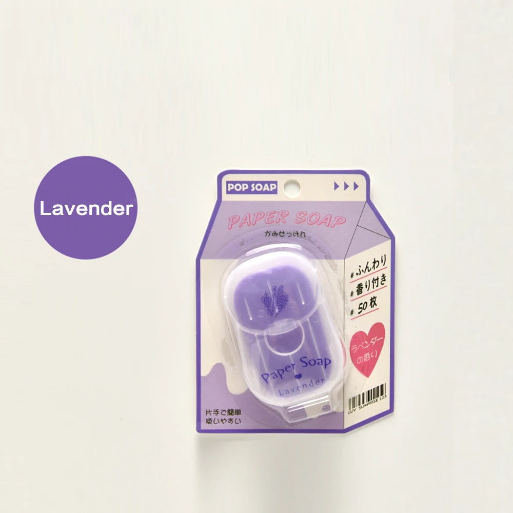 Portable Hand Soap Sheets for Travel | Dissolving Cleanser Wipes | Alcohol-Free | On-the-Go 50 sheets/box Oasis Select Lavender