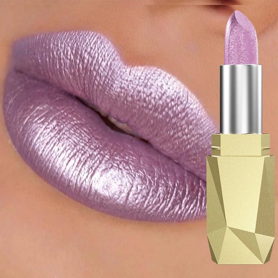 KAFURUX Glitter Metallic Lipstick – Pearlescent Lip Tint & Balm