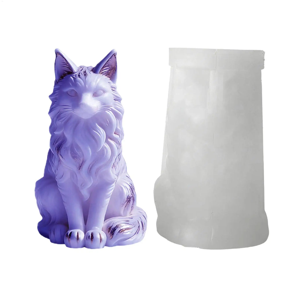 Maine Coon shaped Silicone Mold 3D Cat Design For DIY Candles Soaps Chocolates Resin Etc., Perfect As A Gift Or Home Decoration Oasis Select