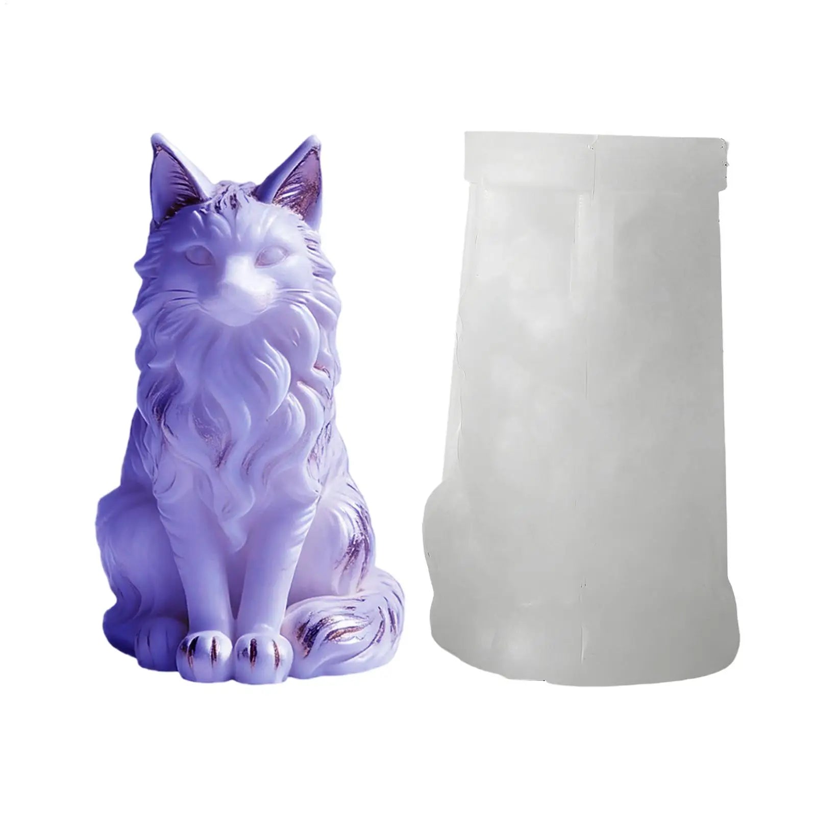 Maine Coon shaped Silicone Mold 3D Cat Design For DIY Candles Soaps Chocolates Resin Etc., Perfect As A Gift Or Home Decoration Oasis Select