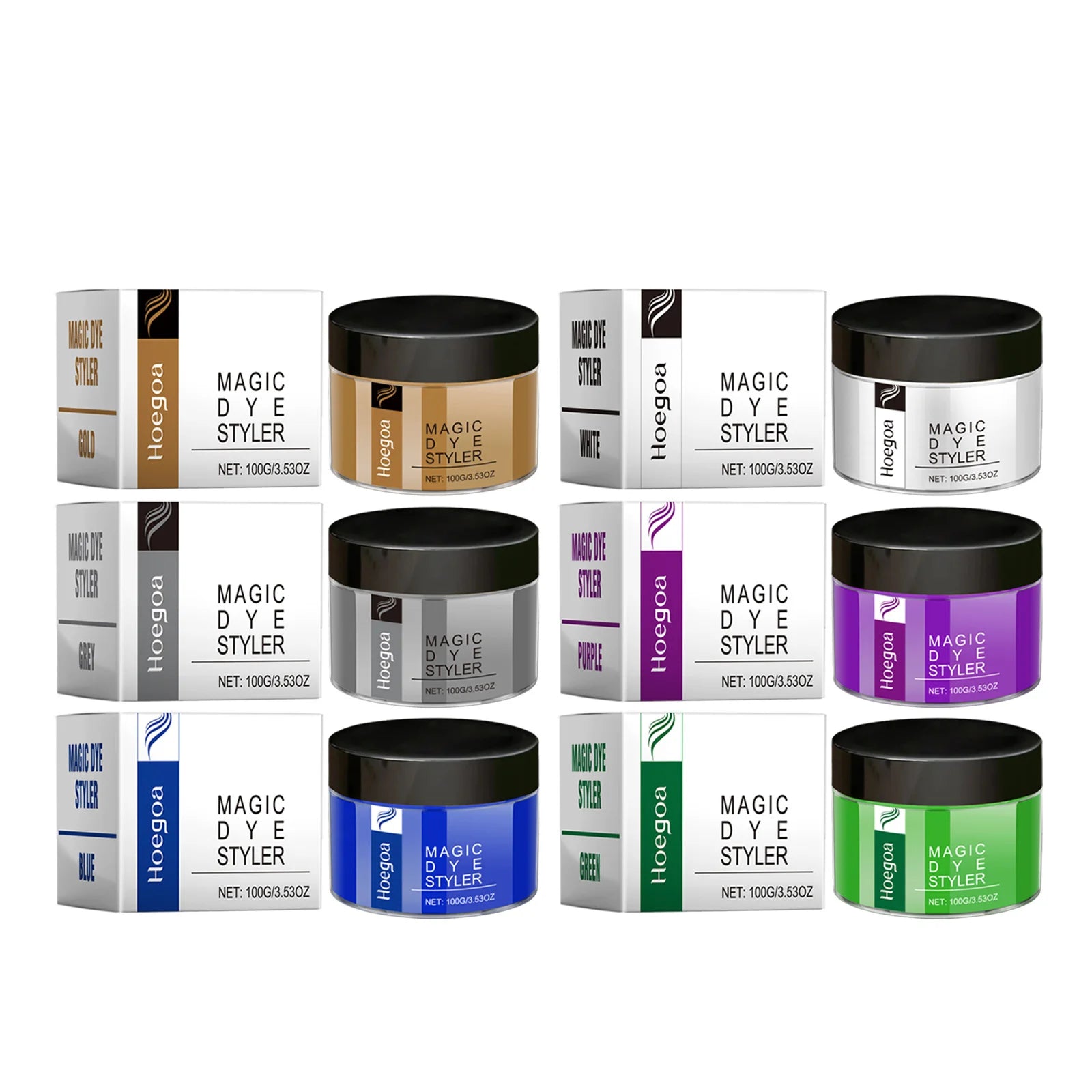 6 Colors Hair Color Wax Dye White Blue Brown Hair Natural Matte Nourish Long-Lasting Hair Coloring Styling Cream For Women Men Oasis Select