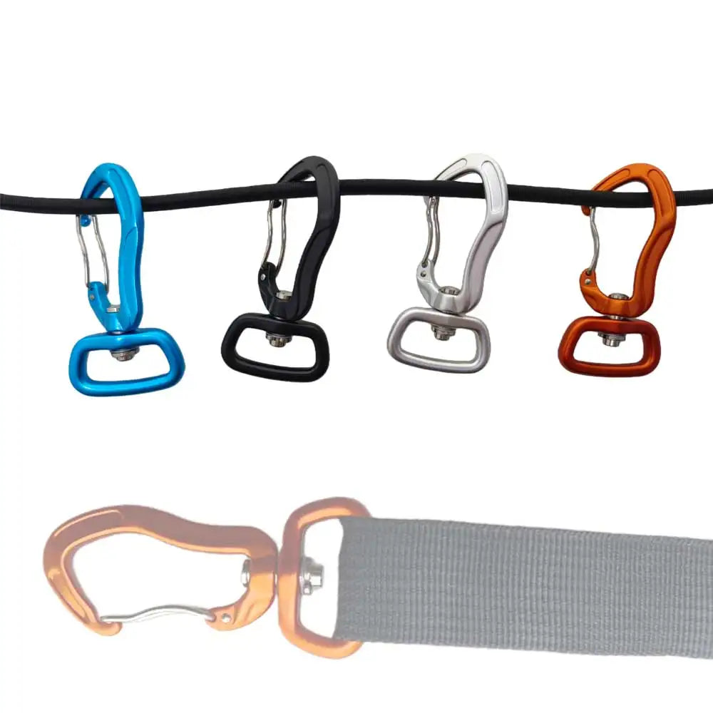 Lightweigh Outdoor Climbing Carabiner Keychain Clip for Backpacks Water Bottle Dog Leash Gear Rotatable Wiregate Hammock Hook Oasis Select