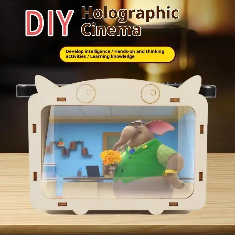 1Set DIY Holographic Display 3D Hologram Projector For Mobile Phone Home Cinema Advertising Display Exhibition Science Education Oasis Select