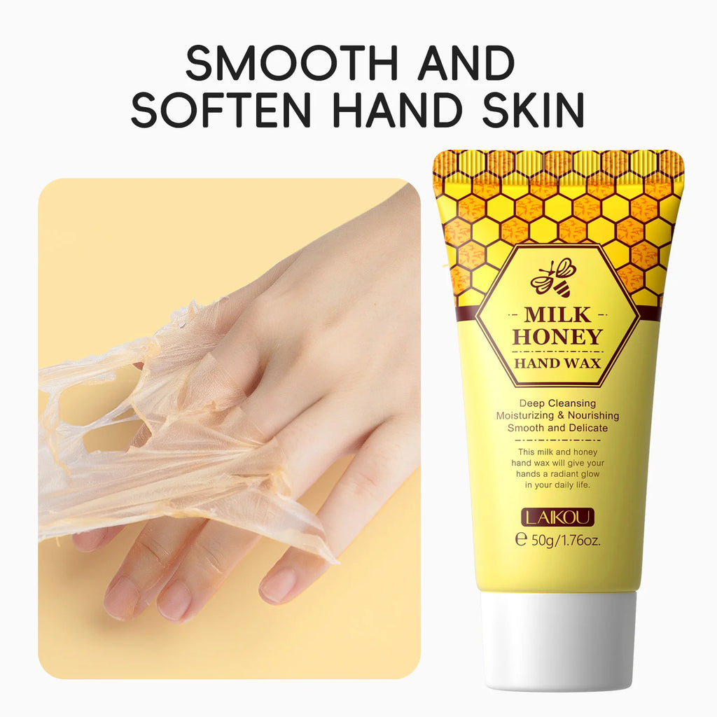 Laikou Honey Hand Wax Moisturizing Exfoliating Anti-Aging Hand Exfoliator Scrub Hands lotion Peeling Masks Skin Care 50g Oasis Select