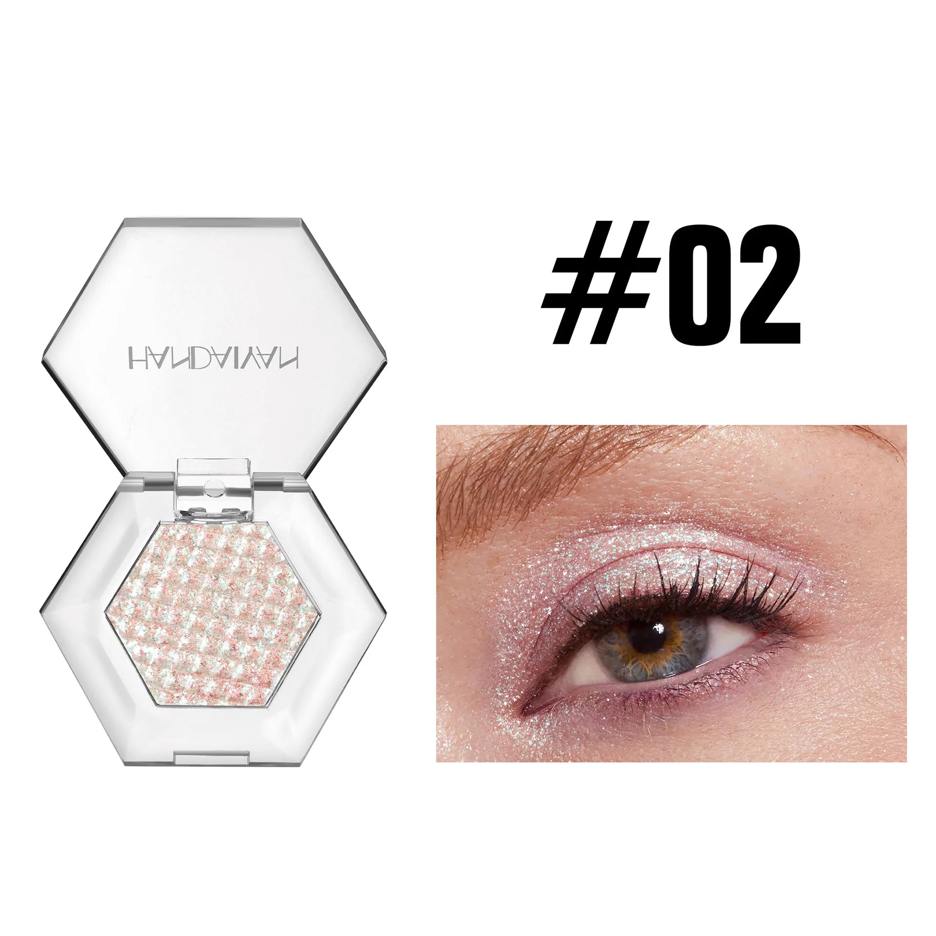 Handaiyan Holographic Glitter Eyeshadow – Chameleon Shimmer Palette