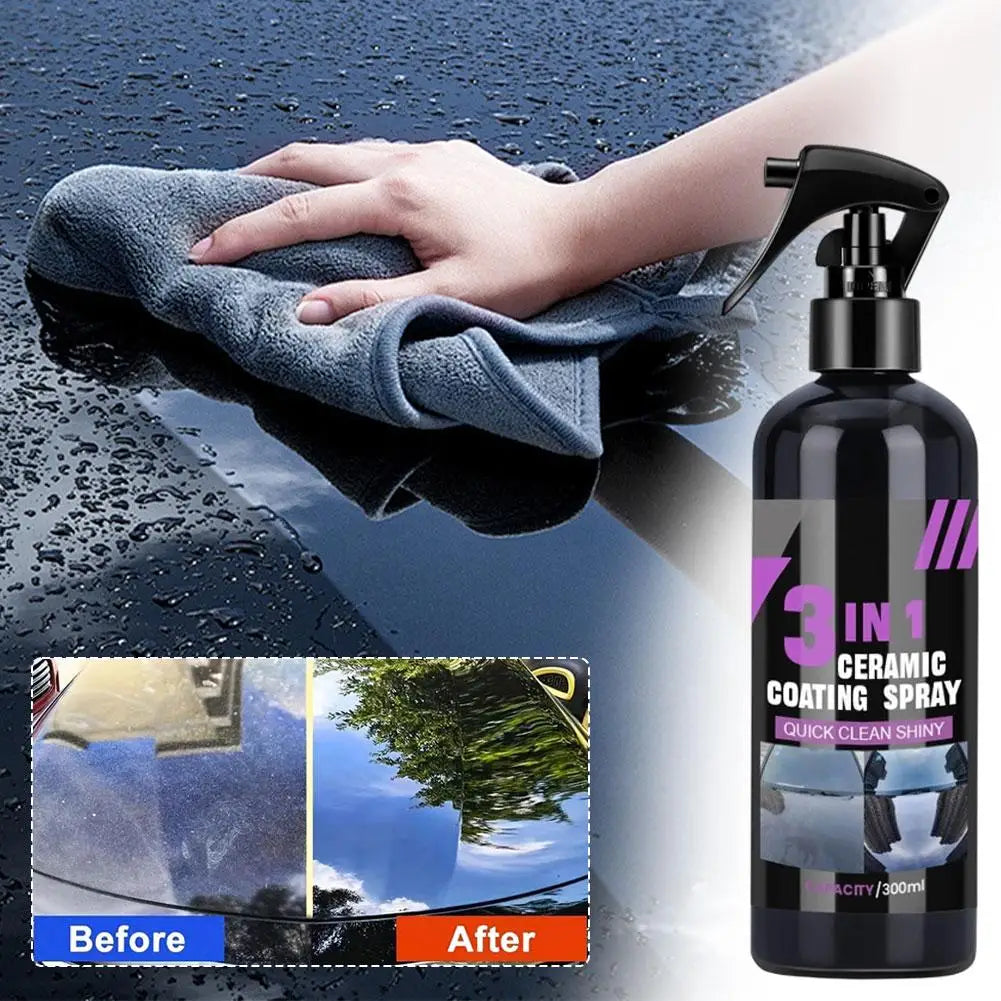 3 in 1 Car Ceramic Nano Coating Spray Auto Nano Crystal Hydrophobic Layer Anti-Scratches Polishing Paint Coating Agent Cleanser Oasis Select