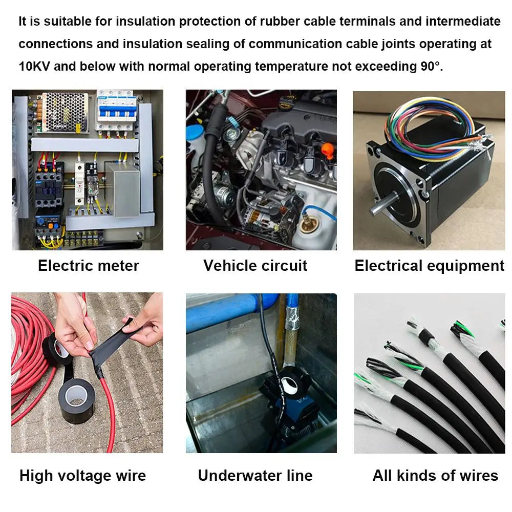 Durable Electrical Supplies Insulation Tube Repair Waterproof Waterproof Rubber Self Adhesive Sealing Self-Amalgamating Tape Oasis Select