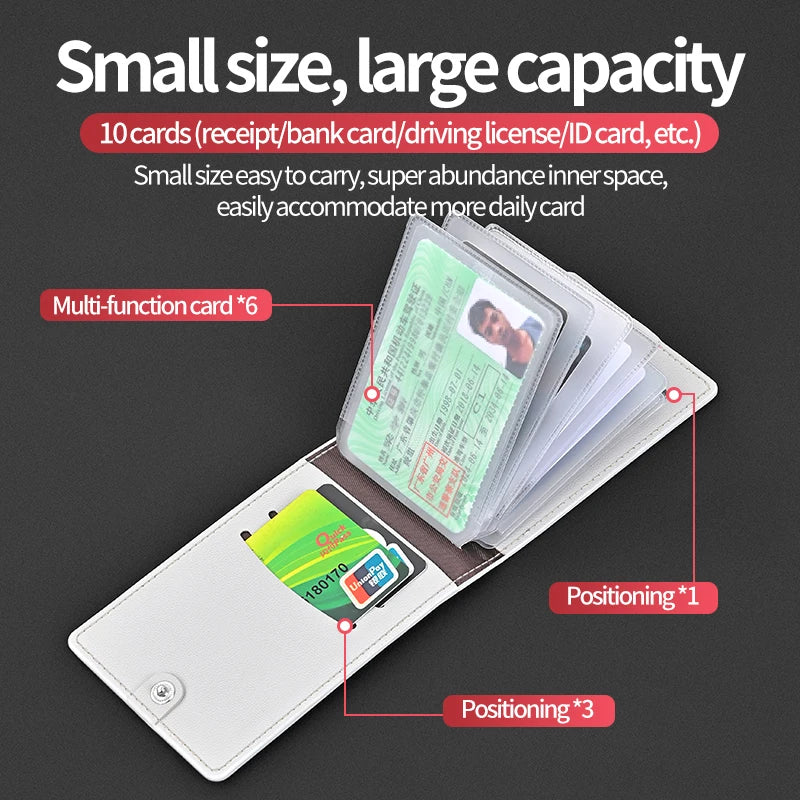 Car Sun Visor Card Holder – Leather Multi-Pocket Organizer