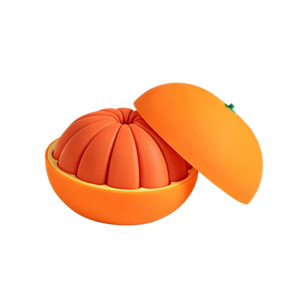 3D Printed Orange Simulation Fruit Model – PLA Plastic Decor