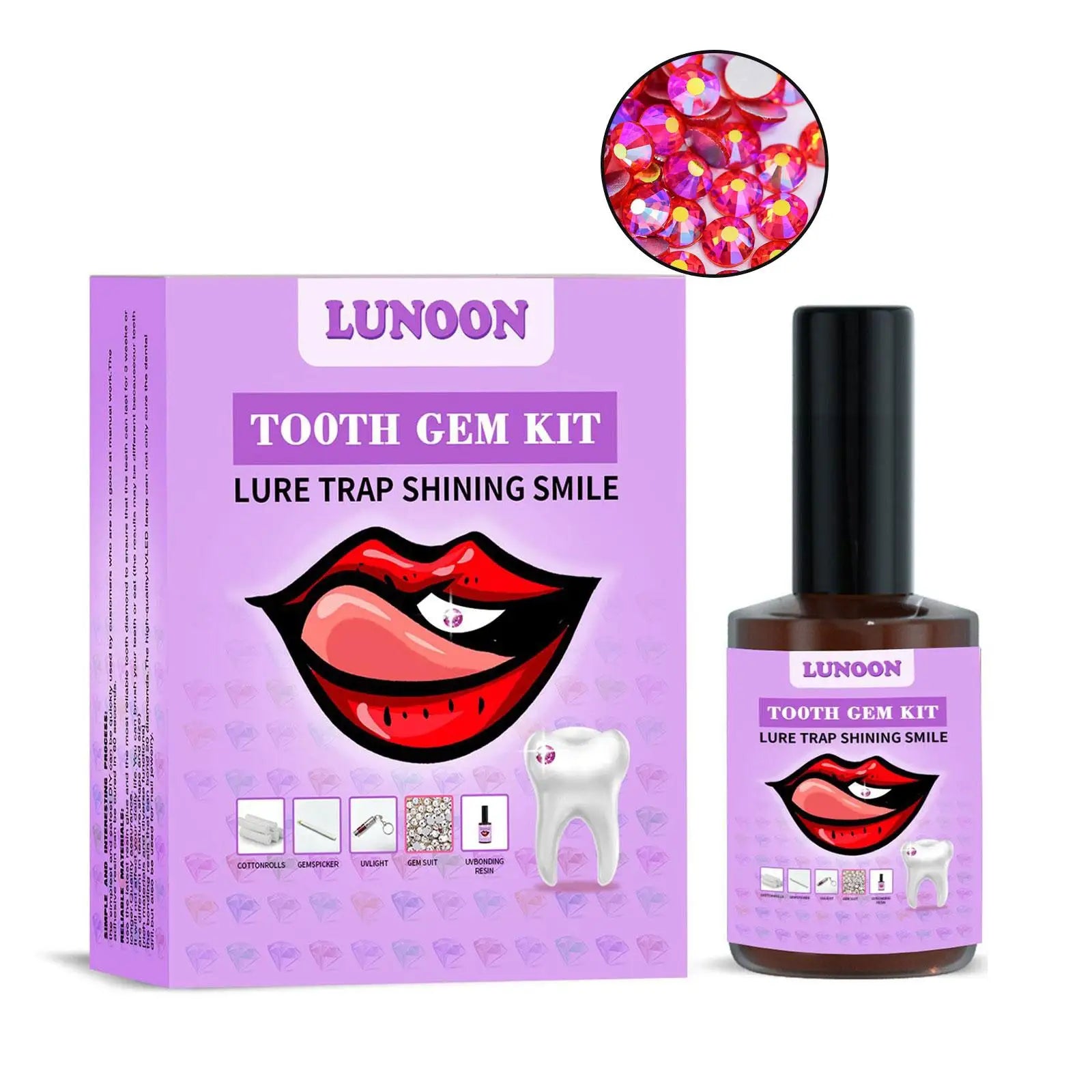 DIY Tooth Gem Kit – Crystals, UV Glue & LED Light Tooth Gem Kit Oasis Select