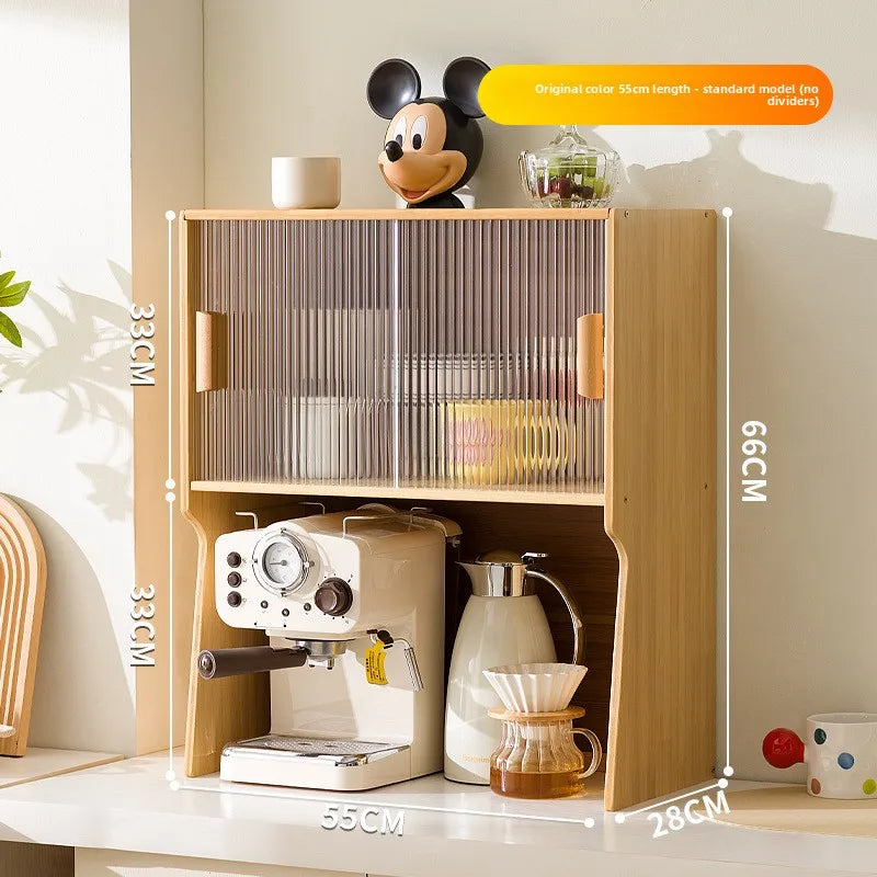 Cup storage rack desktop dining side coffee machine kettle storage cabinet multi-layer dustproof water cup tea set cup holder Oasis Select Primary 55