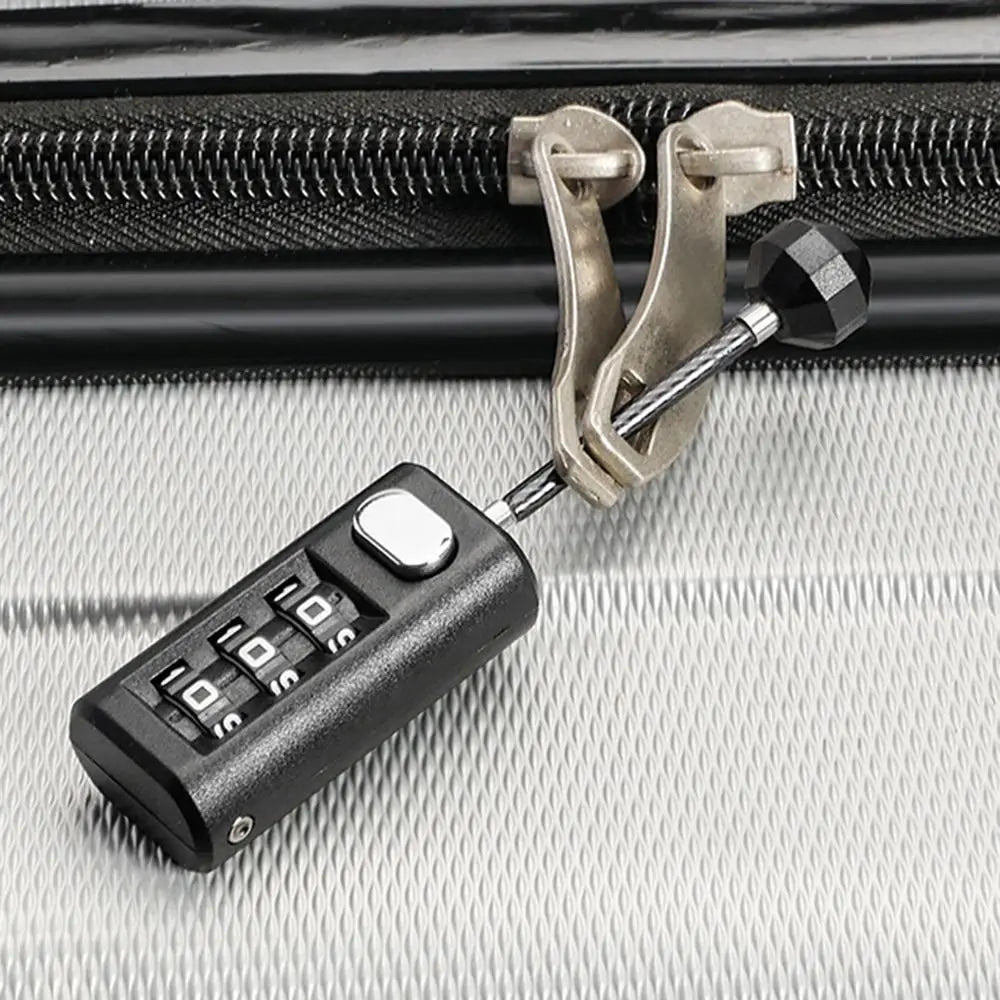 Combination Lock Resettable Coded Lock 3 Digit Password Lock Backpack Zipper Lock Dormitory Cabinet Lock Luggage Padlock Oasis Select