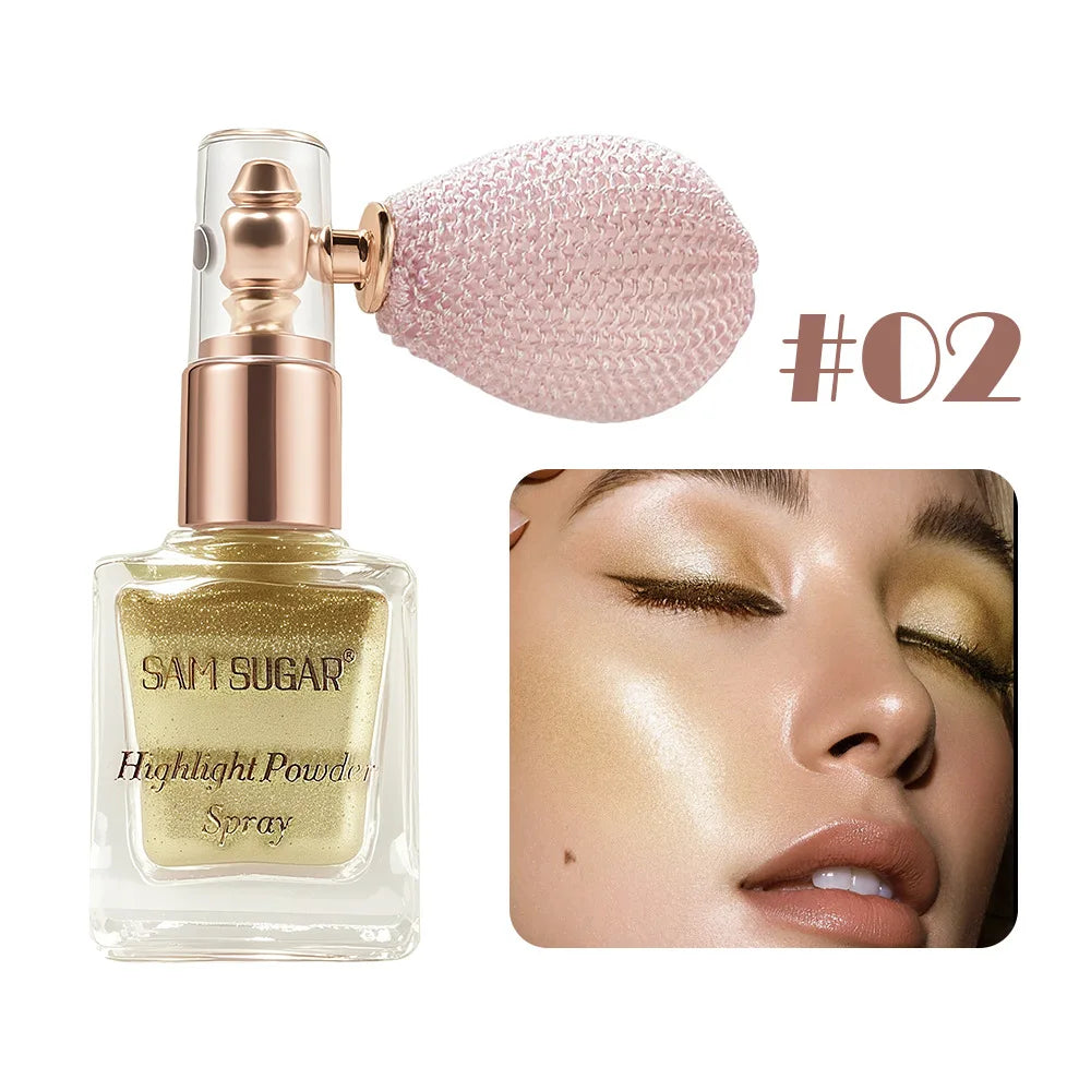 SAM SUGAR Fine Glitter Highlighter Spray – Face & Body Shimmer