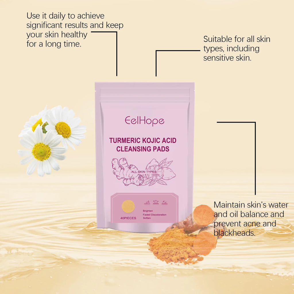 Turmeric Kojic Acid Cleansing Exfoliating Pads – Brighten Skin Exfoliating Cleansing Pads Oasis Select