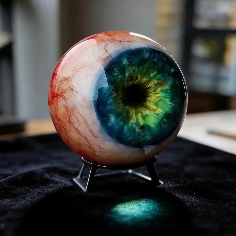 3D Resin Eyeball Figurine – Gothic Cat Pupil Desktop Ornament