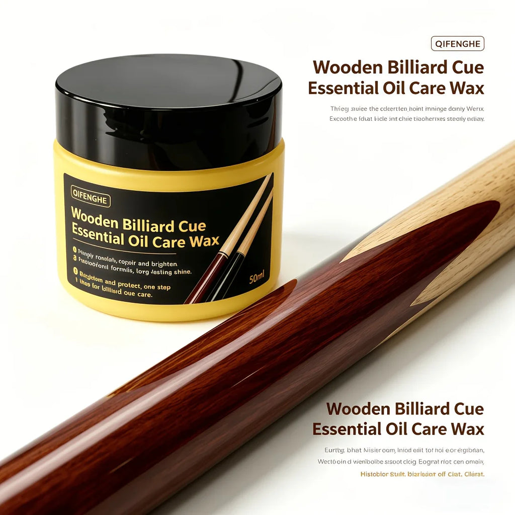 Essential Oil Care Wax for Wooden Billiard Cues | Polish & Shine Billiard Cue Polish Oasis Select