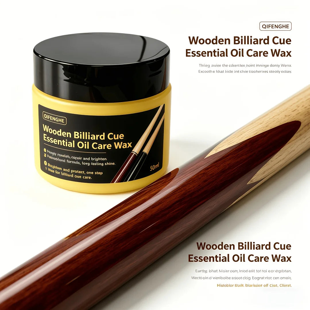 Essential Oil Care Wax for Wooden Billiard Cues | Polish & Shine Billiard Cue Polish Oasis Select