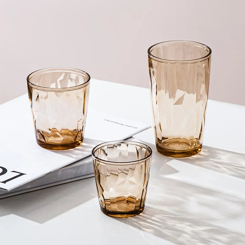 6Pcs Set of 6 Colorful Durable Drinking Cups, Shatter-resistant Acrylic Hard Plastic Cups, Suitable for Juice, Beverages, Beer Oasis Select