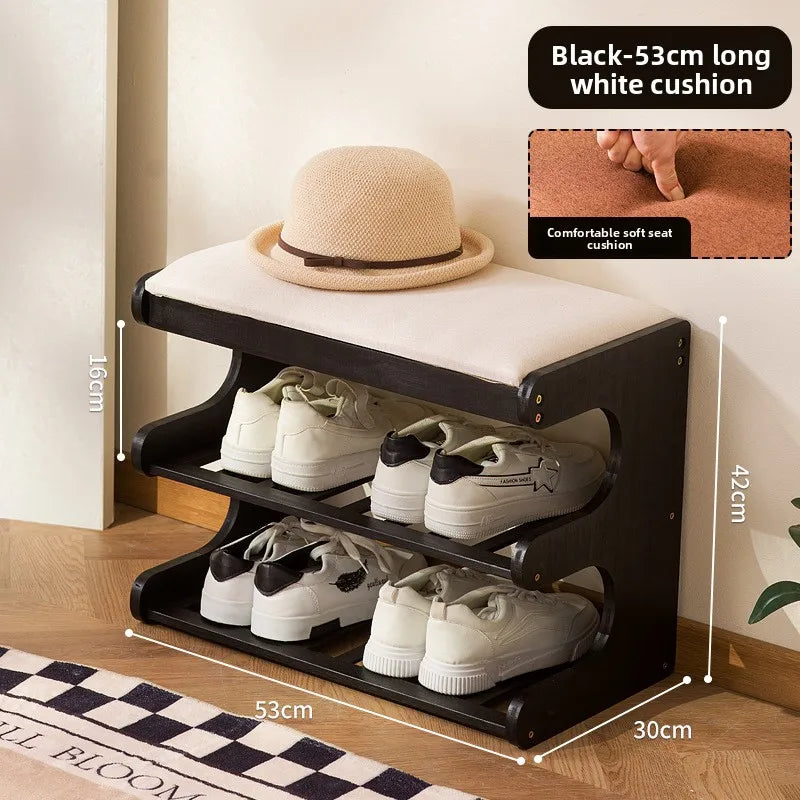 shoe changing stool at the door of the home, small apartment entering the door for storage, shoe stool entering the home Oasis Select Black 50 long 1