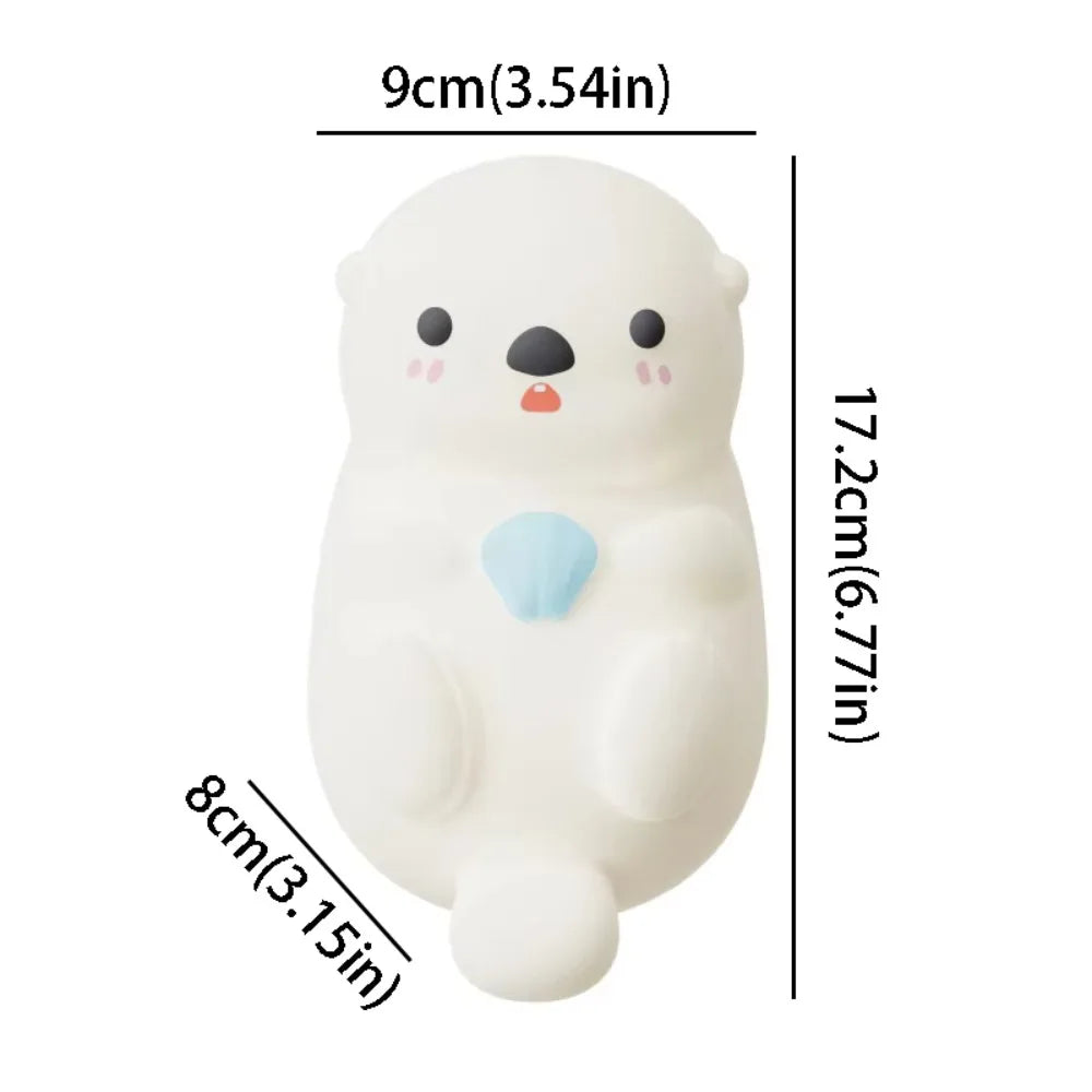 Cute Otter Night Light – USB Rechargeable Touch & Timer Lamp Night Light Lamp Oasis Select 17.2cm-6.77in