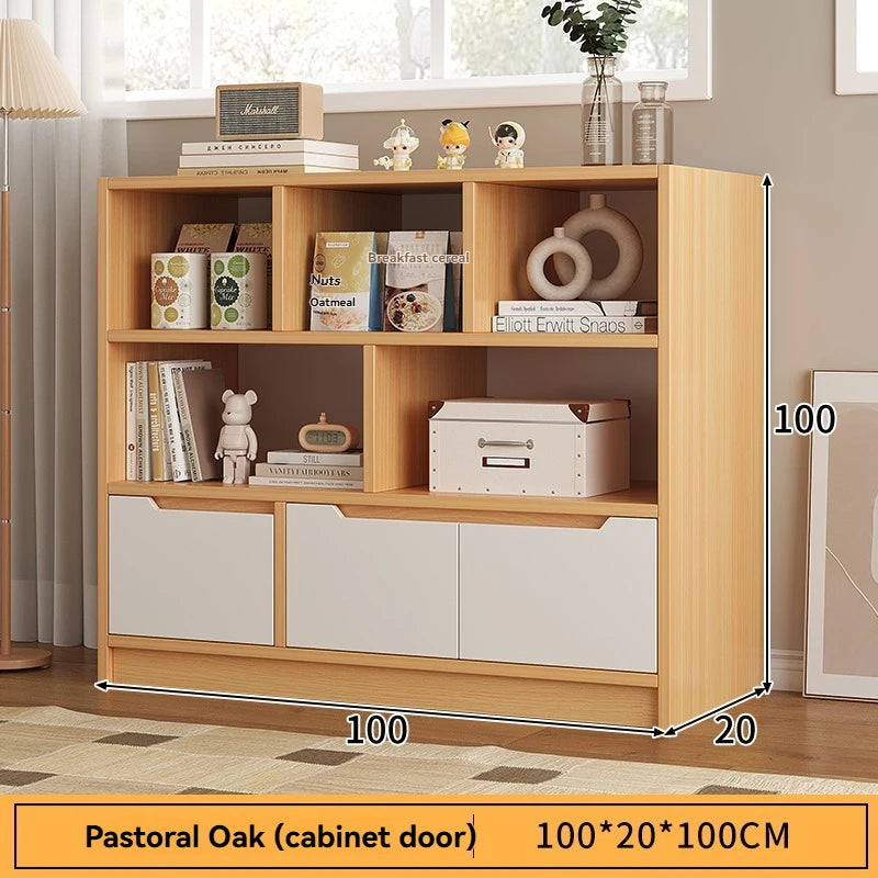 Bookshelf floor to ceiling household multifunctional storage rack living room large capacity multi-layer display cabinet simple Oasis Select Type A