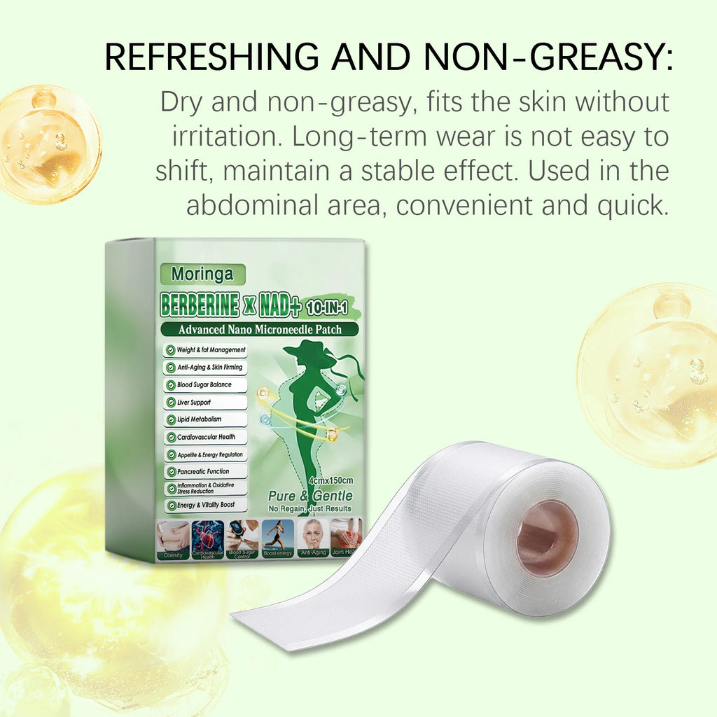 4cmx150cm Microneedle Body Care Patch Breathable Cuttable Gentle Skin Nourishing Body Shaping For Abdomen Thigh Arm Daily Use Oasis Select