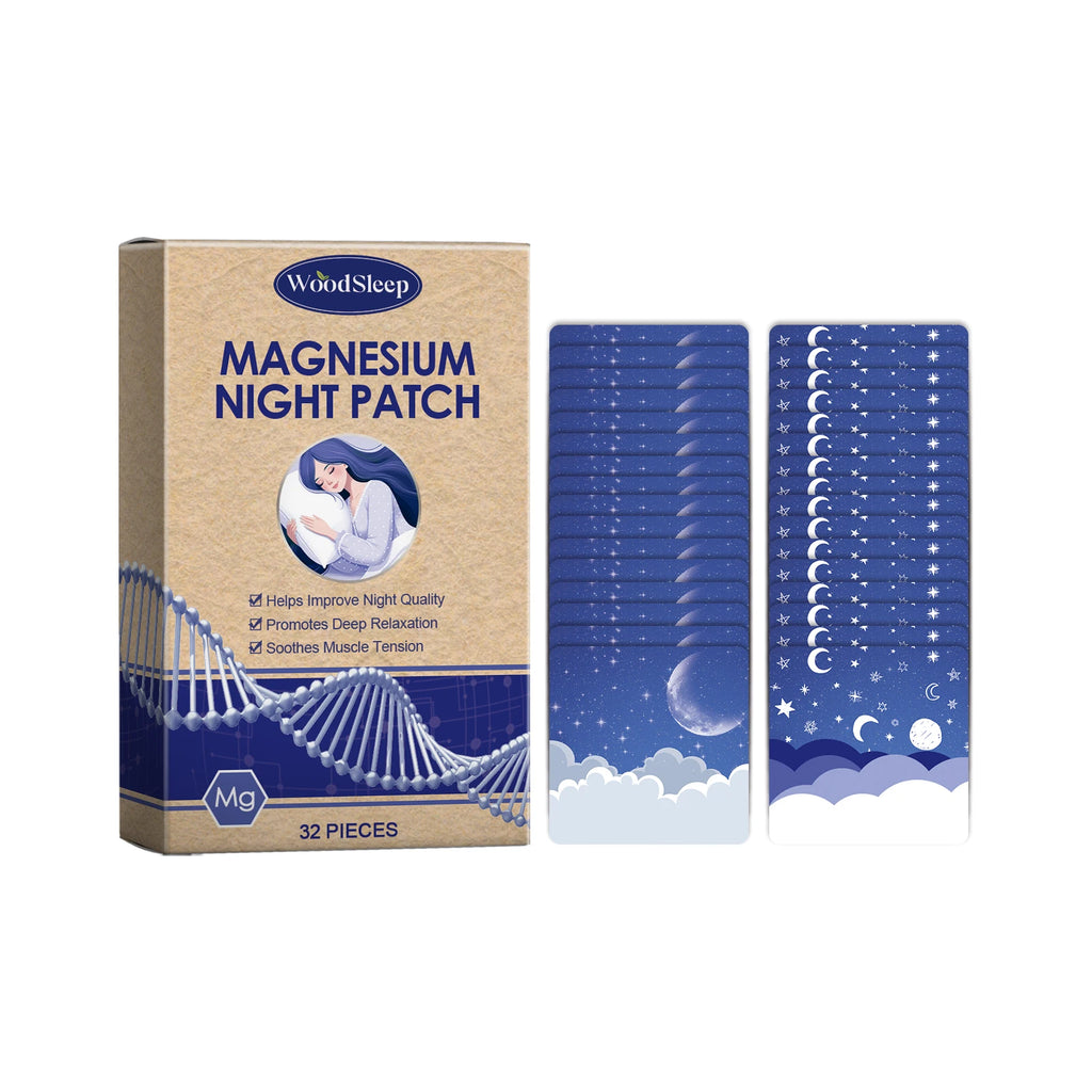 WOODSLEEP Magnesium Night Patch – Lavender Sleep & Stress Aid Sleep Aid Patch Oasis Select 32pcs boxed