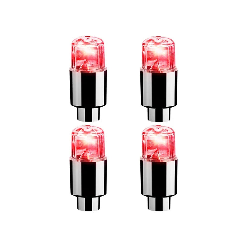 2/4/8Pcs Tire Valve Cap Lights Durable Tire Lights For Car Air Valve Caps With Lights For Motorcycles Bicycles Electric Vehicles Oasis Select 4Pcs Red