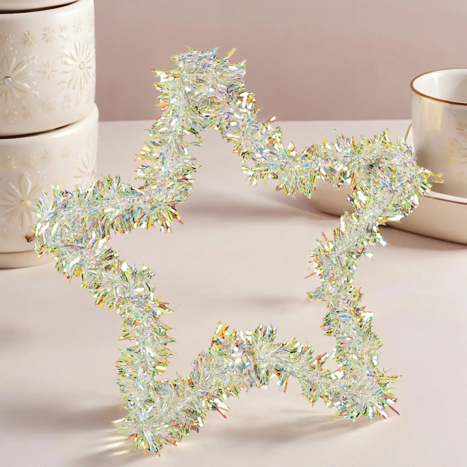 Wire Wreath Frames 5-pieces Star-Shaped Metal Frame 20cm Christmas Wreath Forms for Home Office Living Room Bedroom Window Door Oasis Select