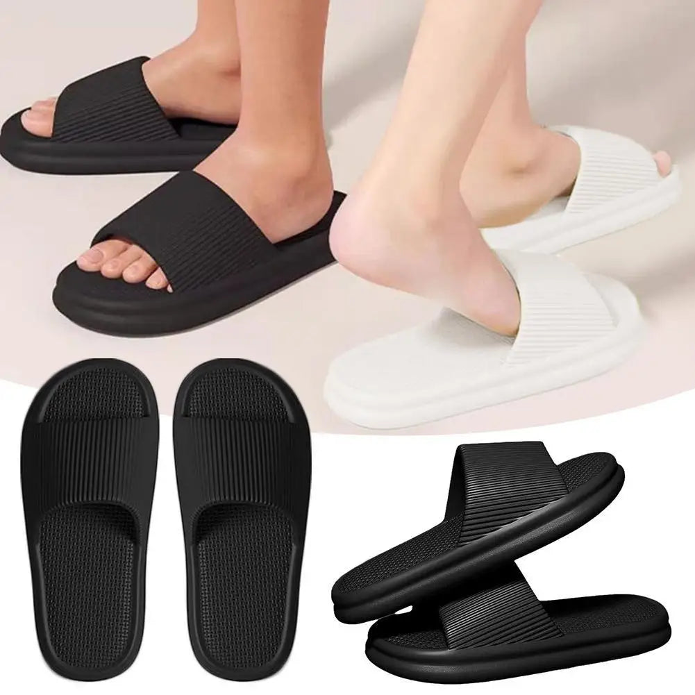 Women Summer Concise EVA Slippers Men Soft Home Slides Couples Bathroom Non-slip Sandals Adults Comfortable Outdoor Beach Shoes Oasis Select