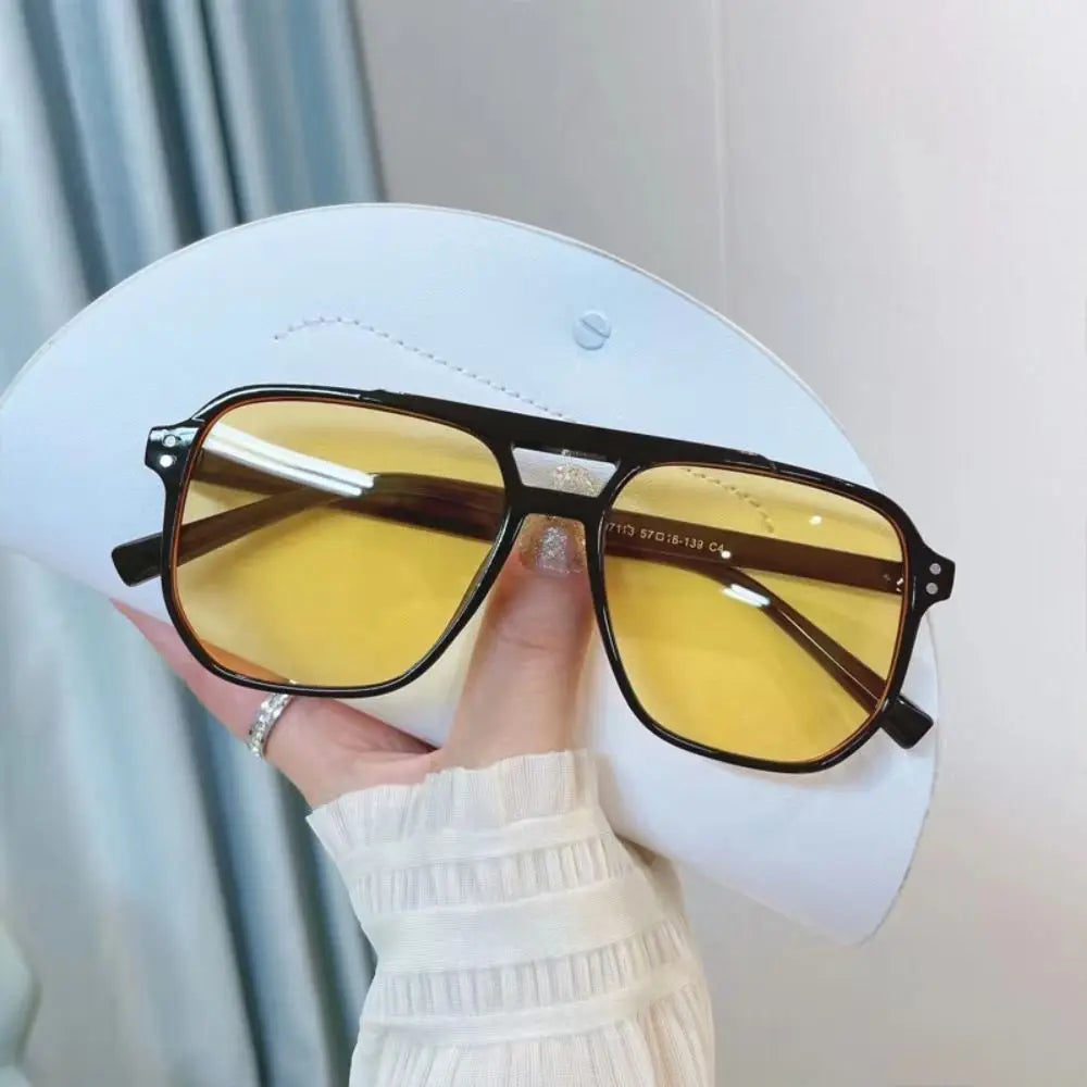 Punk Square Frame Sunglasses Anti-UV Travel Accessories Black Shades Glasses Beach Eye Protection Retro Sunglasses for women men Oasis Select