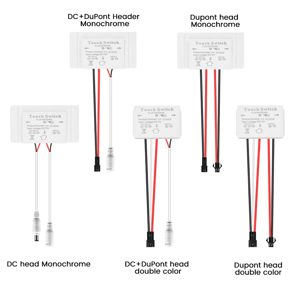 Touch Sensor Switch DC 12V 5A 60W LED Smart Single Key Mirror Light Switch Touch Dimmer Switch For Bathroom Mirror Oasis Select