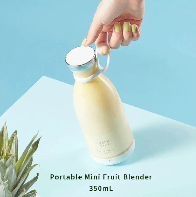 GUOHE Portable Rechargeable Blender Cup 350ml | 4-Blade Juicer