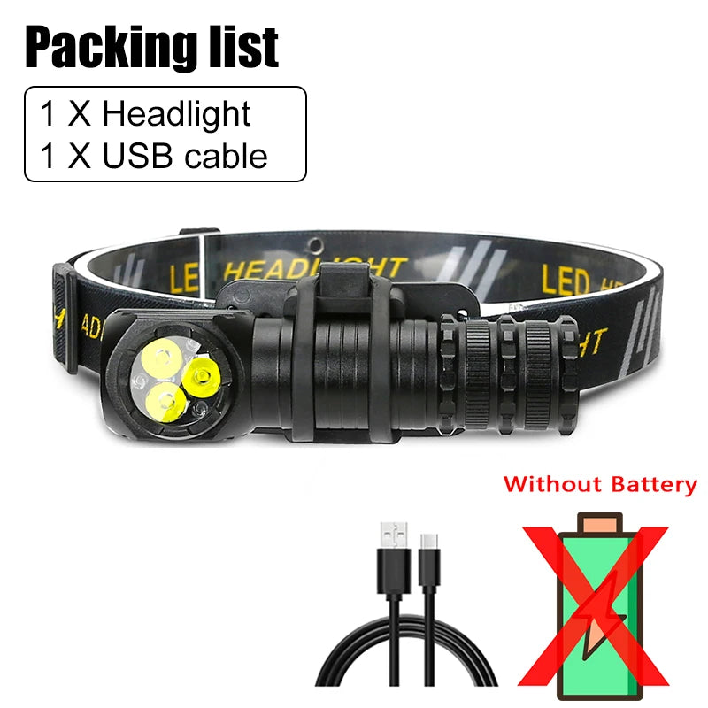 1300LM Rechargeable LED Headlamp | Magnetic & Waterproof