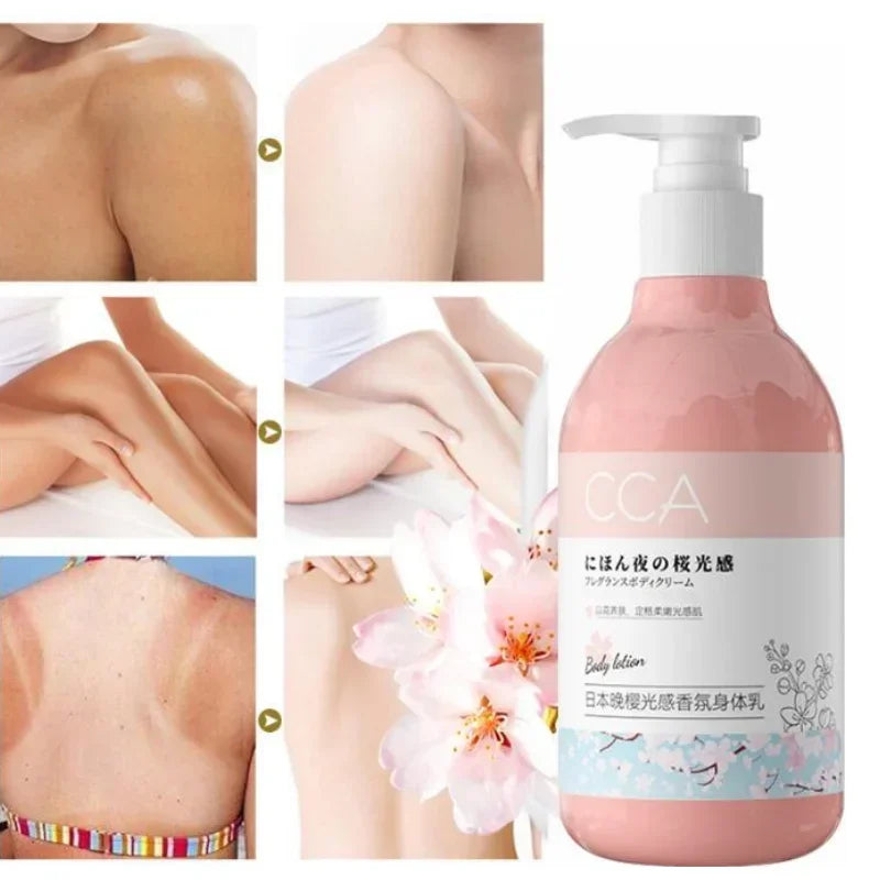 Japanese Cherry Blossom Brightening Body Cream 300ml Brightening Body Cream Oasis Select