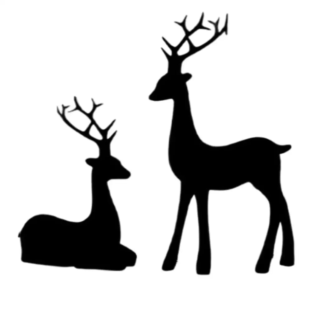 Christmas Reindeer Decor Modern Style Deer Statues Elk Sculpture Figurines Ornament Living Room Bedroom Office Home Decor Oasis Select Black