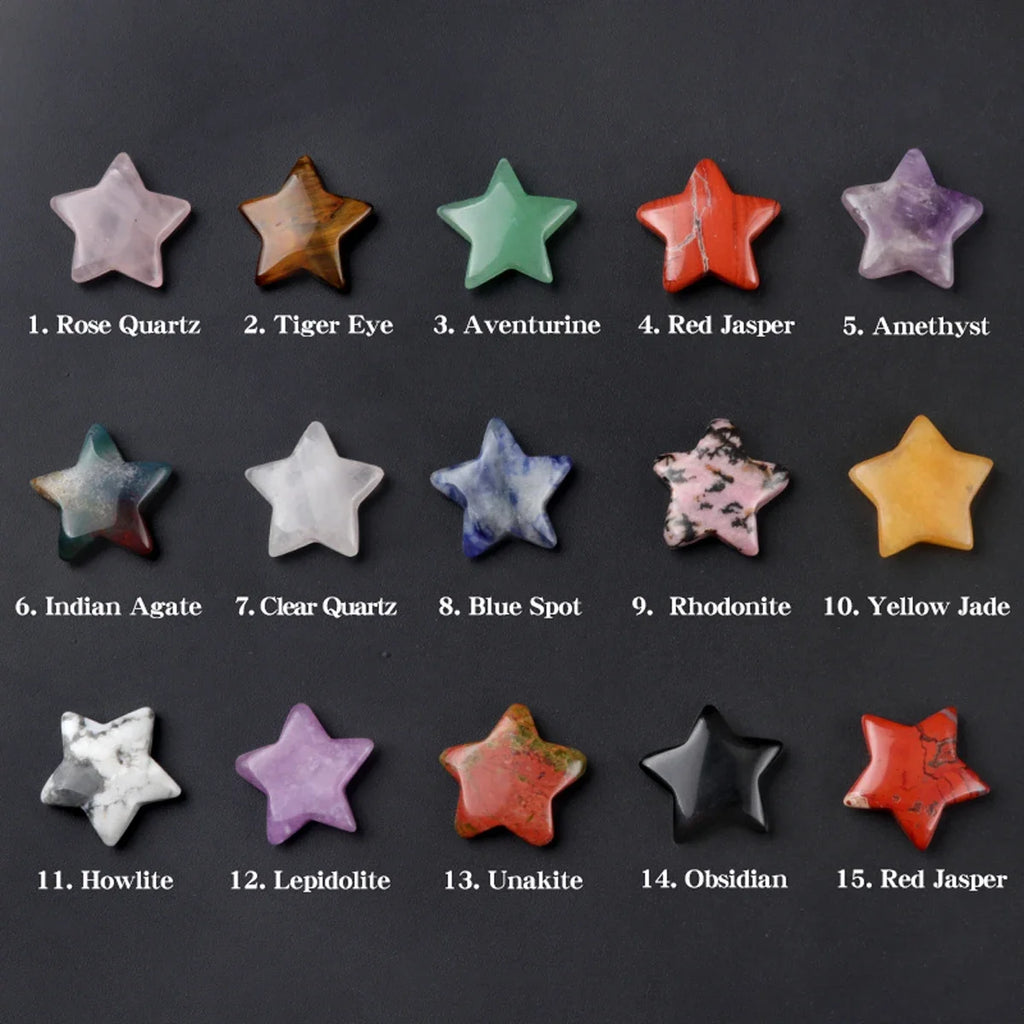 5/10/20pcs Natural Gem Stone Quartz Crystal Amethyst Star Moon No Hole Pendant for Jewelry Making Necklace Accessories Oasis Select
