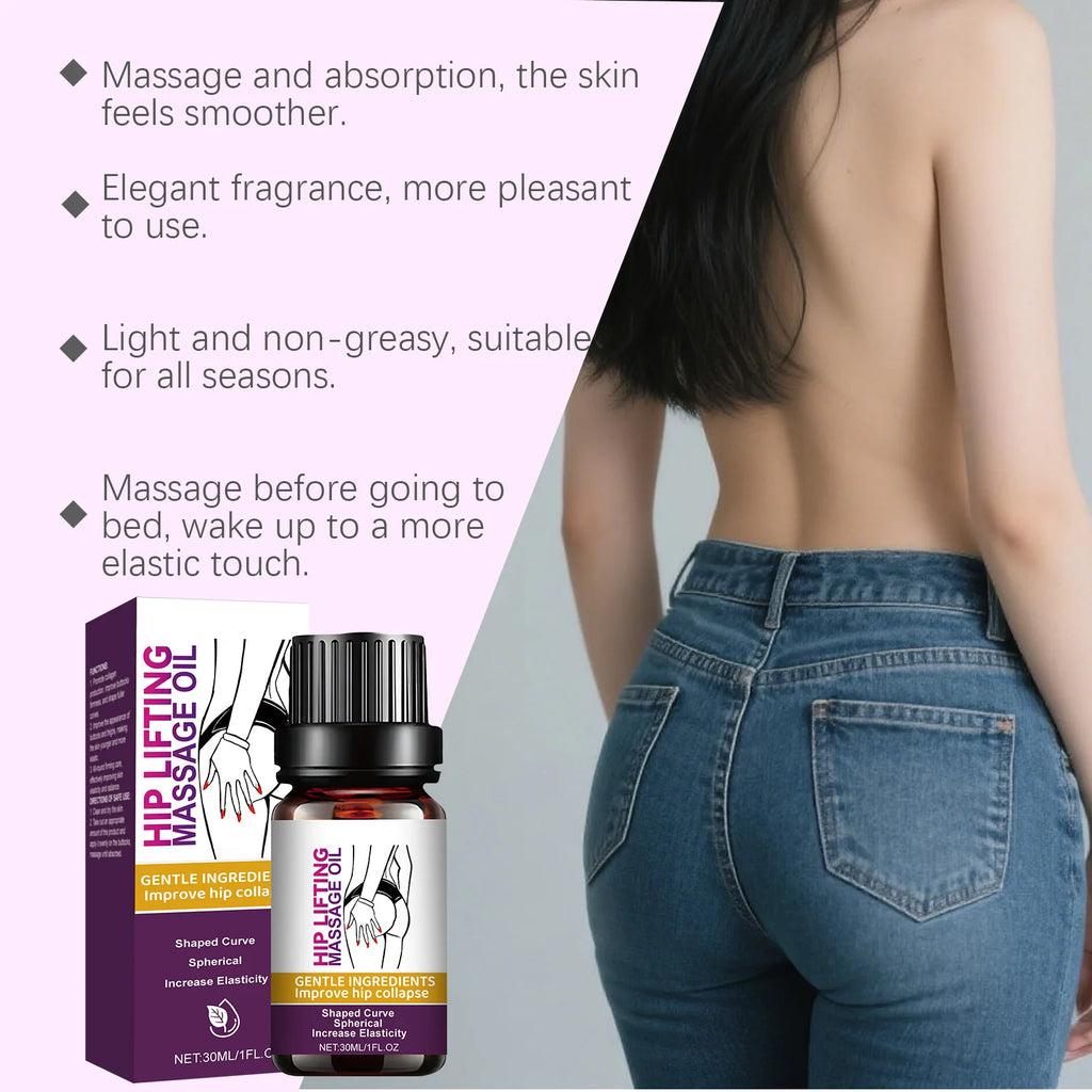 Ricinus Hip Tightening Essential Oil Promote Collagen Production Boosting Hip Muscles Improve Sagging Body Shaping Massage Oil Oasis Select