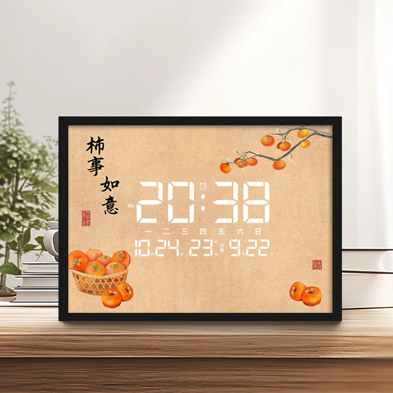 Household Perpetual Calendar Electronic Wall Clock Led Silent Luminous Calendar Smart Alarm Clock Table Clock Oasis Select