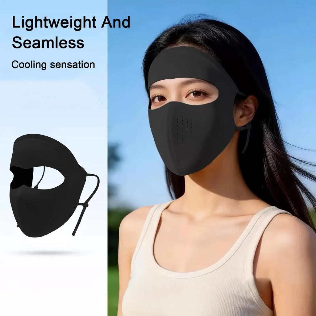 UV Protection Face Mask Sunscreen Full Face Sun Mask for Outdoor Running Cycling Breathable Cooling Sports Anti-UV Facemask Oasis Select
