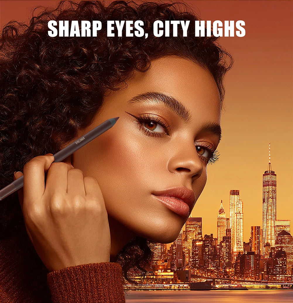 Waterproof Black Brown Eyeliner Gel Pencil Ultra-fine Matte Smooth Oasis Select