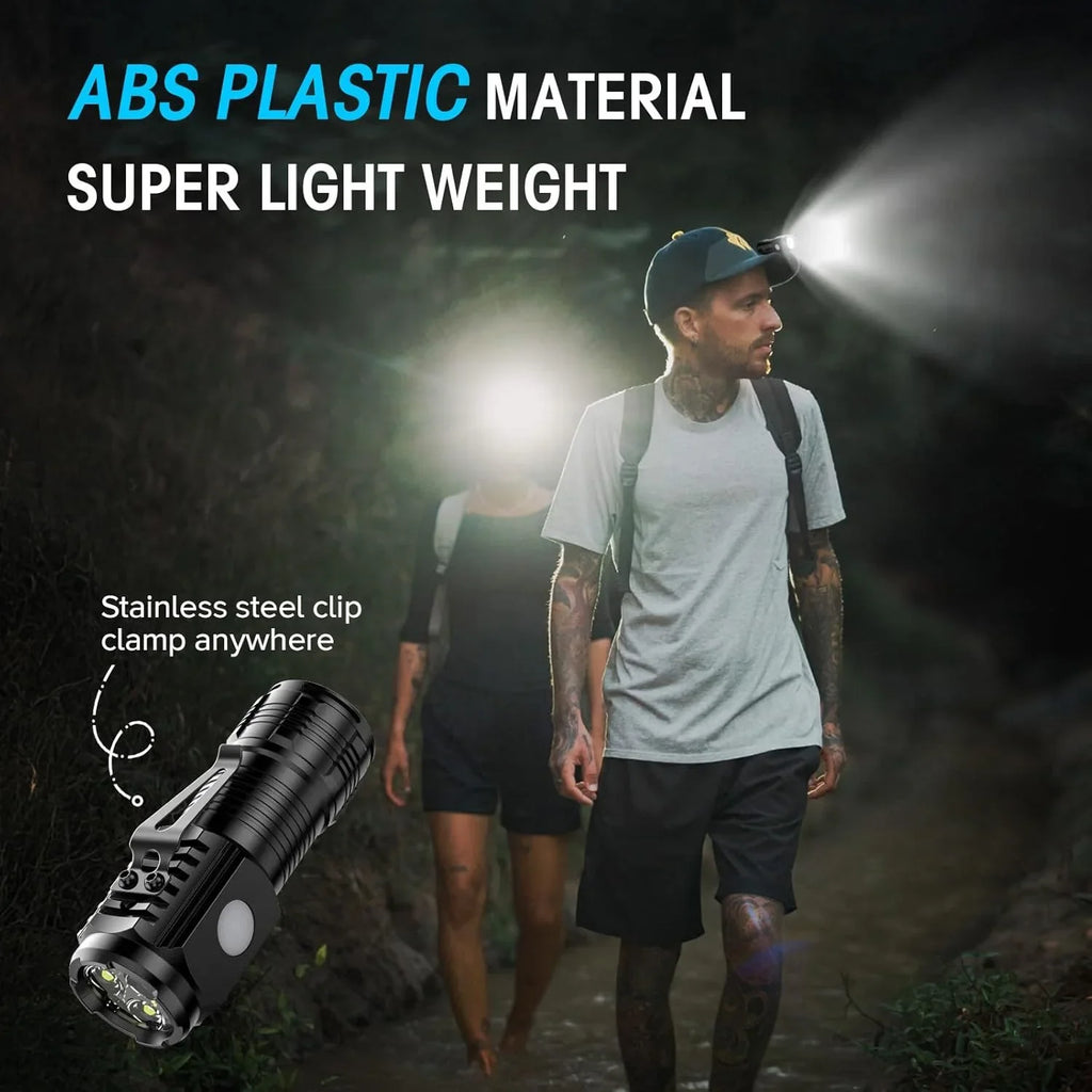 ZHIYU Mini Tactical Flashlight | 3 LED Rechargeable Torch