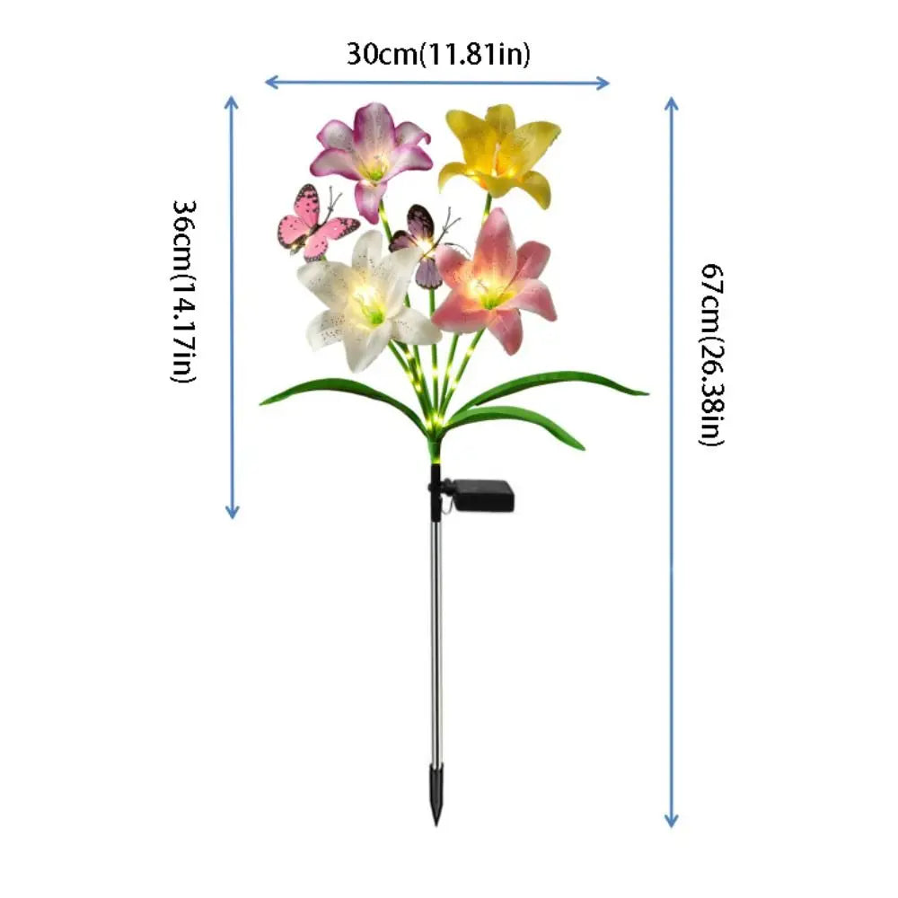 Solar Butterfly Flower Garden Stake Light – Color Changing