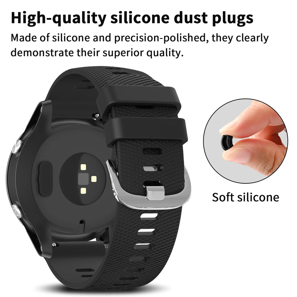 Silicone Dust Plug for Garmin Fenix Venu Forerunner – 1/6/10 Pack Watch Port Protector Oasis Select