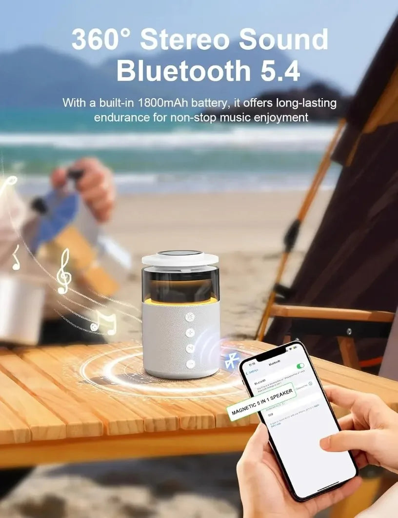 Multi-functional Night Light Speaker Magnetic Wireless Charger For Apple Watch&iPhone 17 16 15 14 13 12 Pro Max&AirPods 4/3 Pro Oasis Select