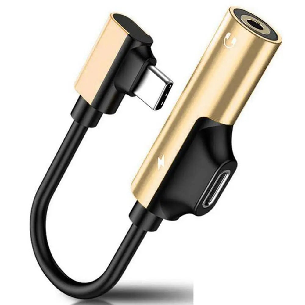 Cables Type C Adapter Usb-C Headphone Adapter Audio Cable Audio Adapter Type C Audio Splitter Type C To 3.5mm Jack Aux Cable Oasis Select gold