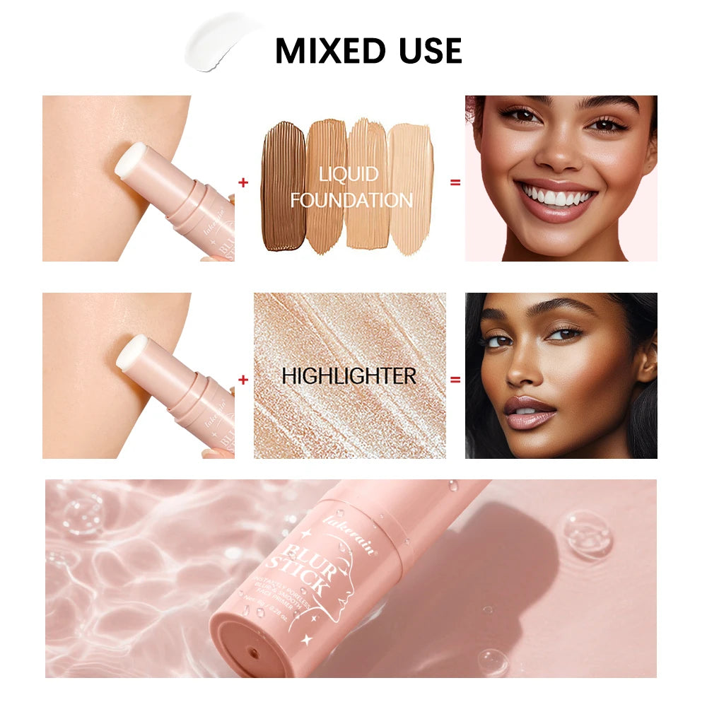 Blur Stick Invisible Pore Primer Waterproof Face Primer Makeup Base Oil-control Matte Smooth Fine Lines Isolation Barrier Primer Oasis Select
