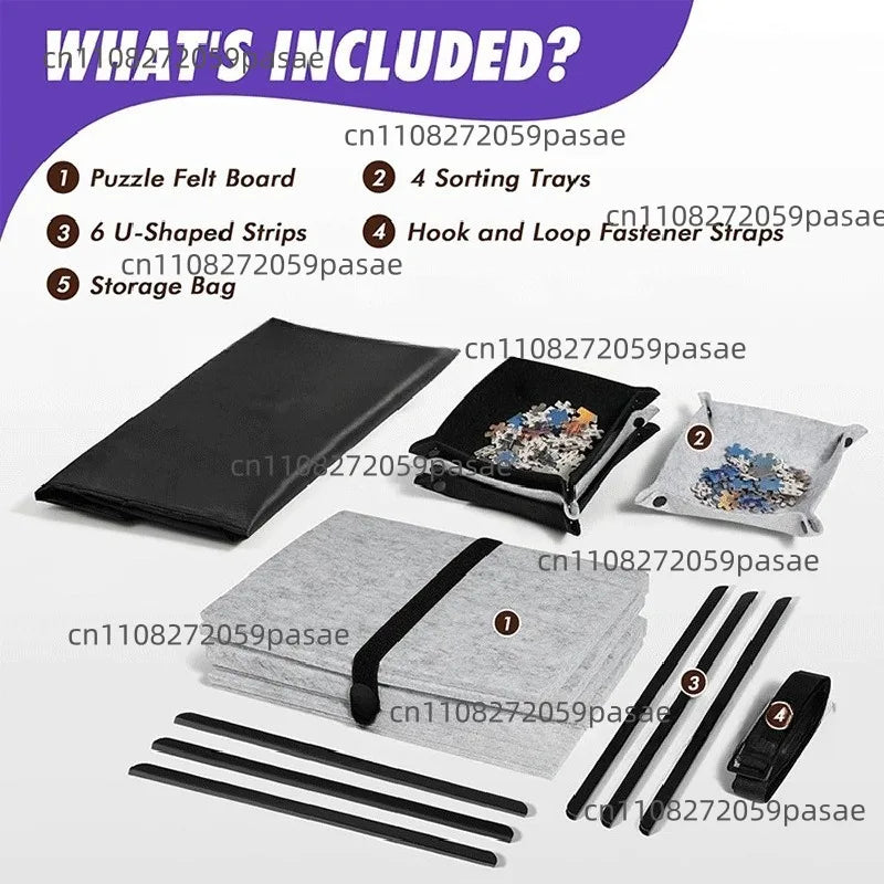 Foldable Puzzle Board with Sorting Trays & Anti-Slip Mat | 1500pc