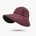 Fashion Wide Brim Women's Sun Hat Quick-drying Foldable Fisherman's Hat UV Protection Waterproof Cycling Cap Summer Outdoor Oasis Select Rose Red